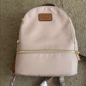 Tan nylon backpack purse